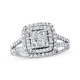 Diamond Engagement Ring 1 ct tw Round-cut 14K White Gold