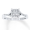 Thumbnail Image 0 of Diamond Engagement Ring 1/3 ct tw Princess-cut 10K White Gold