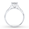 Diamond Engagement Ring 1/3 ct tw Princess-cut 10K White Gold
