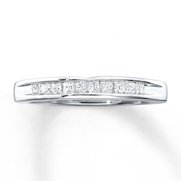 Diamond Wedding Band 1/4 ct tw Princess-cut 14K White Gold
