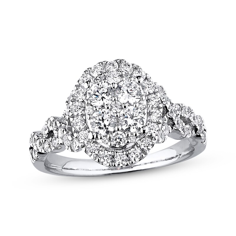 Main Image 1 of Engagement Ring 1 ct tw Diamonds 14K White Gold