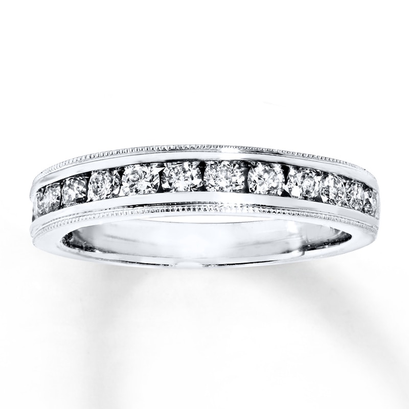 Main Image 1 of Diamond Wedding Band 5/8 ct tw Round-cut 14K White Gold