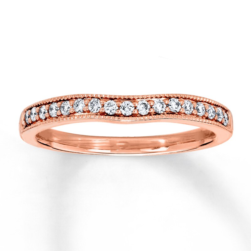 Main Image 1 of Diamond Wedding Band 1/5 ct tw Round-cut 14K Rose Gold