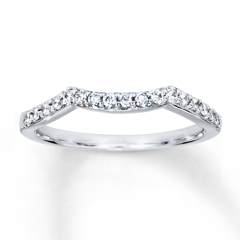 Main Image 1 of Diamond Wedding Band 1/5 ct tw Round-cut 14K White Gold