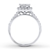 Thumbnail Image 1 of Multi-Diamond Engagement Ring 1 ct tw Princess-Cut 14K White Gold