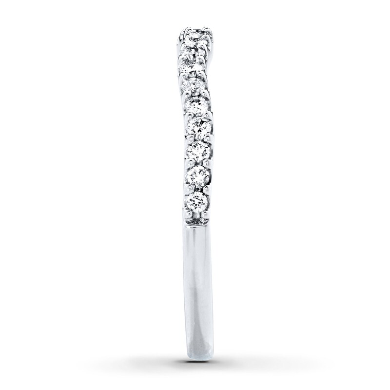 Main Image 3 of Diamond Wedding Band 1/4 ct tw Round-cut 14K White Gold