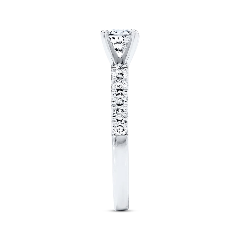 Main Image 2 of Diamond Engagement Ring 1-1/8 ct tw Round-cut 14K White Gold