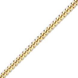 Diamond-Cut Miami Cuban Chain Necklace Solid 14K Yellow Gold 22"