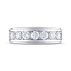 Thumbnail Image 2 of Men's THE LEO Diamond Wedding Band 1-1/2 ct tw Round-cut 14K White Gold