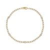 Thumbnail Image 1 of Diamond Curb Chain Station Bracelet 1/6 ct tw 10K Yellow Gold 7.5”