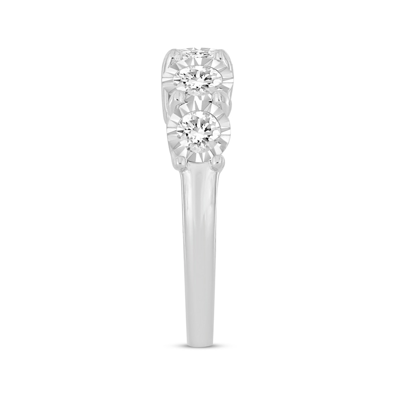 Round-Cut Diamond Anniversary Band 1-1/2 ct tw 10K White Gold