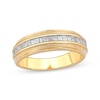 Thumbnail Image 1 of Men's Square & Baguette-Cut Diamond Channel Wedding Band 3/4 ct tw 10K Yellow Gold