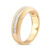 Thumbnail Image 2 of Men's Square & Baguette-Cut Diamond Channel Wedding Band 3/4 ct tw 10K Yellow Gold