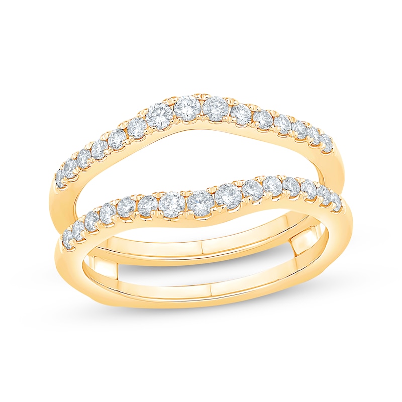 Main Image 1 of Adore Round-Cut Diamond Curved Enhancer Ring 1/2 ct tw 14K Yellow Gold