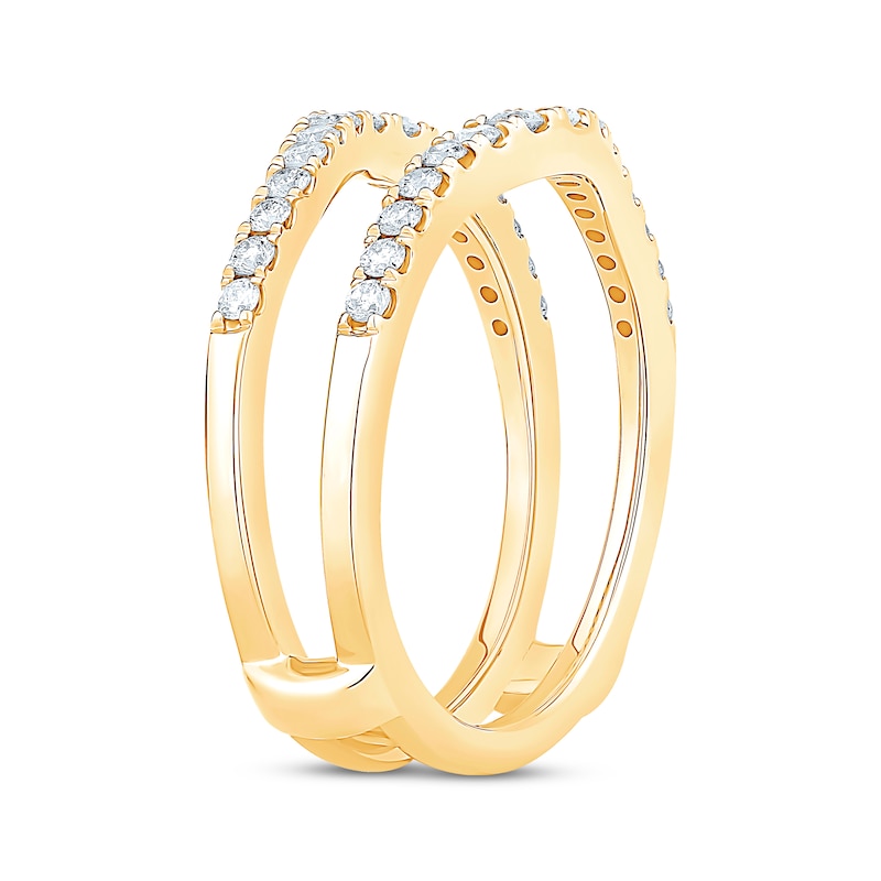 Main Image 2 of Adore Round-Cut Diamond Curved Enhancer Ring 1/2 ct tw 14K Yellow Gold