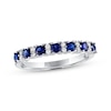 Thumbnail Image 1 of Blue & White Lab-Created Sapphire Ring Sterling Silver