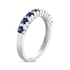Thumbnail Image 2 of Blue & White Lab-Created Sapphire Ring Sterling Silver