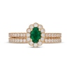 Thumbnail Image 3 of Neil Lane Oval-Cut Natural Emerald & Diamond Halo Engagement Ring 5/8 ct tw 14K Yellow Gold