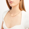 Thumbnail Image 2 of Curb Chain Greek Key Station Necklace Semi-Solid 10K Yellow Gold 18"