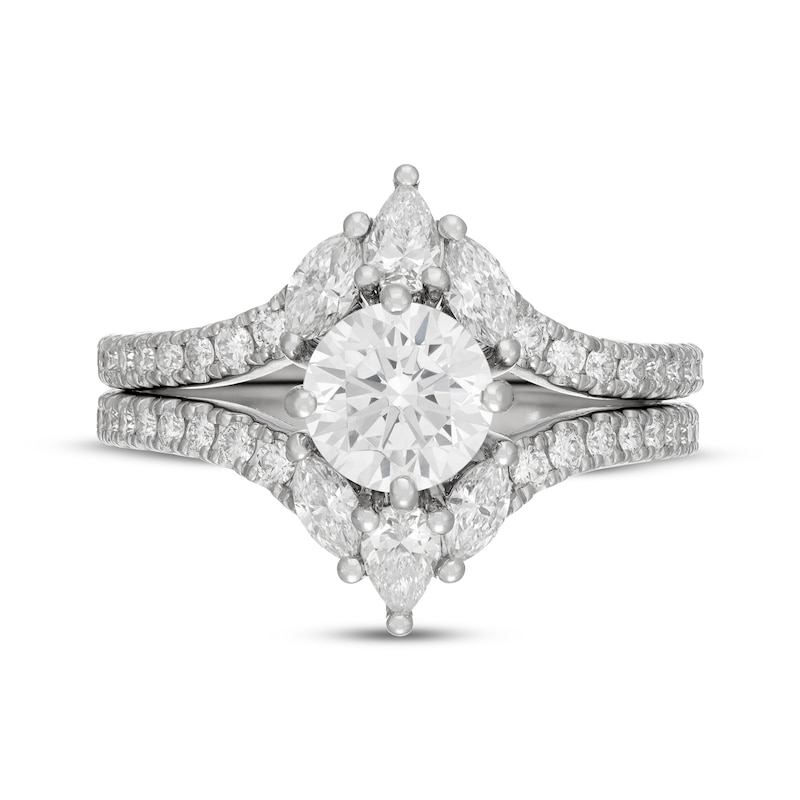 Main Image 3 of Neil Lane Artistry Round, Pear & Marquise-Cut Lab-Grown Diamond Bridal Set 1-7/8 ct tw 14K White Gold
