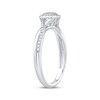 Thumbnail Image 1 of Multi-Diamond Center Cushion Promise Ring 1/20 ct tw Sterling Silver