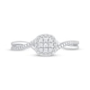 Thumbnail Image 2 of Multi-Diamond Center Cushion Promise Ring 1/20 ct tw Sterling Silver