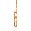 Thumbnail Image 2 of Le Vian Diamond Double Cross Necklace 1/4 ct tw 14K Strawberry Gold 20"