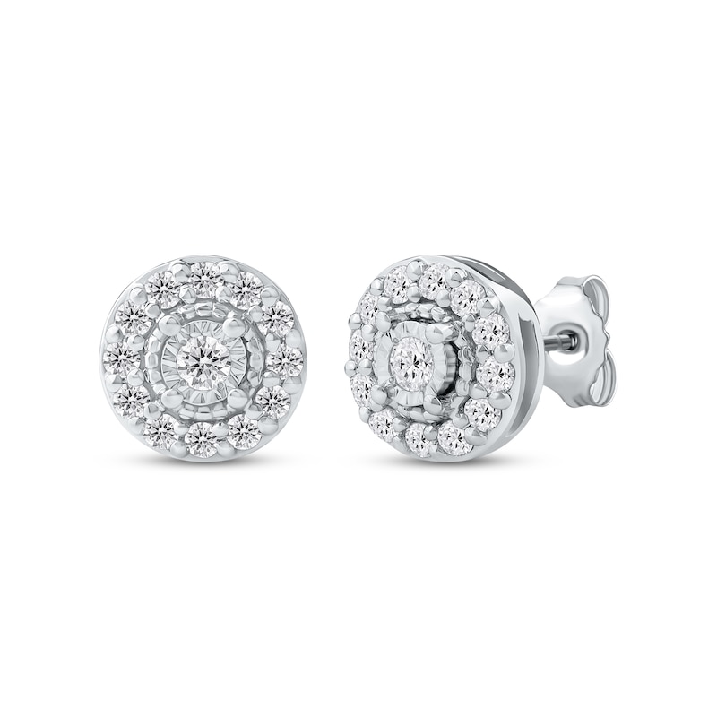 Main Image 1 of KAY Lab-Grown Diamonds Halo Stud Earrings 1/4 ct tw Sterling Silver