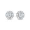 Thumbnail Image 2 of KAY Lab-Grown Diamonds Halo Stud Earrings 1/4 ct tw Sterling Silver