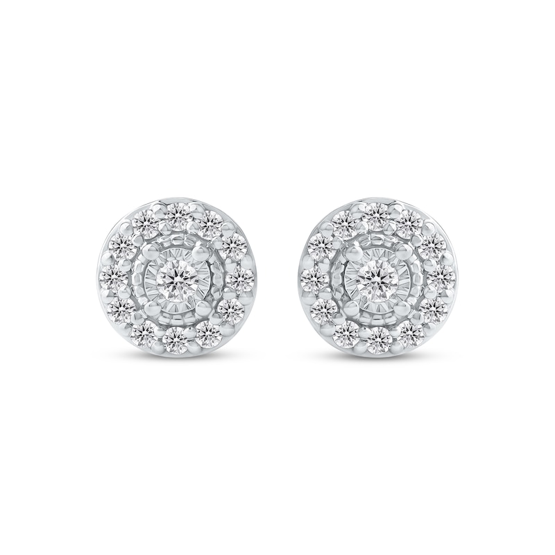 Main Image 2 of KAY Lab-Grown Diamonds Halo Stud Earrings 1/4 ct tw Sterling Silver