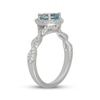 Thumbnail Image 2 of Neil Lane Pear-Shaped Aquamarine & Diamond Halo Engagement Ring 3/8 ct tw 14K White Gold
