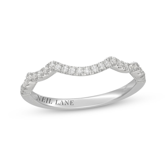 Neil Lane Diamond Contour Wedding Band 1/ ct tw 14K White Gold