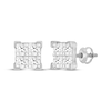 Thumbnail Image 1 of Men's KAY Lab-Grown Diamonds Quad Square-Cut Stud Earrings 2 ct tw 10K White Gold