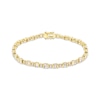 Thumbnail Image 1 of Round & Baguette-Cut Diamond Bracelet 5 ct tw 14K Yellow Gold 7.25"