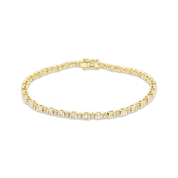 Baguette & Round-Cut Diamond Bracelet 3 ct tw 14K Yellow Gold 7"