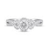 Thumbnail Image 4 of Adore Round-Cut Diamond Three-Stone Engagement Ring 1 ct tw 14K White Gold