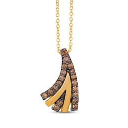 Le Vian Diamond Fan Necklace 3/8 ct tw 14K Honey Gold 18"