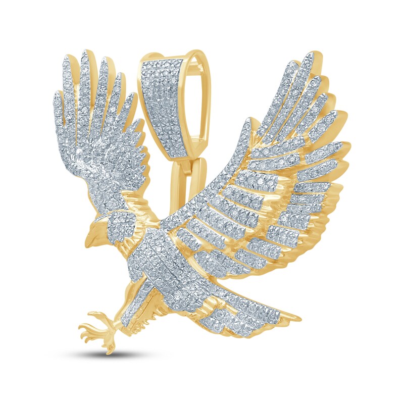 Main Image 2 of Men's Diamond Flying Eagle Charm 5/8 ct tw 10K Yellow Gold