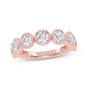 Thumbnail Image 1 of Adore Lab-Grown Diamonds Seven-Stone Bezel-Set Anniversary Ring 2 ct tw 14K Rose Gold