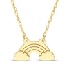 Thumbnail Image 1 of Rainbow & Clouds Necklace 14K Yellow Gold 16"
