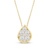 Thumbnail Image 1 of KAY Lab-Grown Diamonds Multi-Stone Teardrop Necklace 1/2 ct tw 10K Yellow Gold 18"
