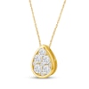 Thumbnail Image 2 of KAY Lab-Grown Diamonds Multi-Stone Teardrop Necklace 1/2 ct tw 10K Yellow Gold 18"