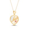 Thumbnail Image 2 of "Mama" Heart Necklace 14K Two-Tone Gold 18"