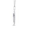 Thumbnail Image 3 of Cosmo Birth Flower Diamond Necklace 1/10 ct tw Sterling Silver 18"