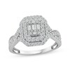 Thumbnail Image 1 of Adore Baguette & Round-Cut Multi-Diamond Engagement Ring 1 ct tw 10K White Gold