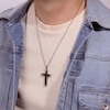 Thumbnail Image 4 of Men's Wood Cross Necklace Stainless Steel 24"