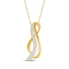 Thumbnail Image 1 of Diamond Journey Infinity Necklace 1/5 ct tw 10K Yellow Gold 18"