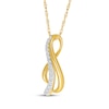 Thumbnail Image 2 of Diamond Journey Infinity Necklace 1/5 ct tw 10K Yellow Gold 18"
