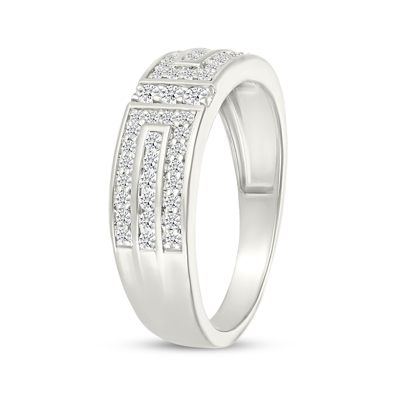 Main Image 2 of Adore Men's Diamond Wedding Band 1/2 ct tw 14K White Gold