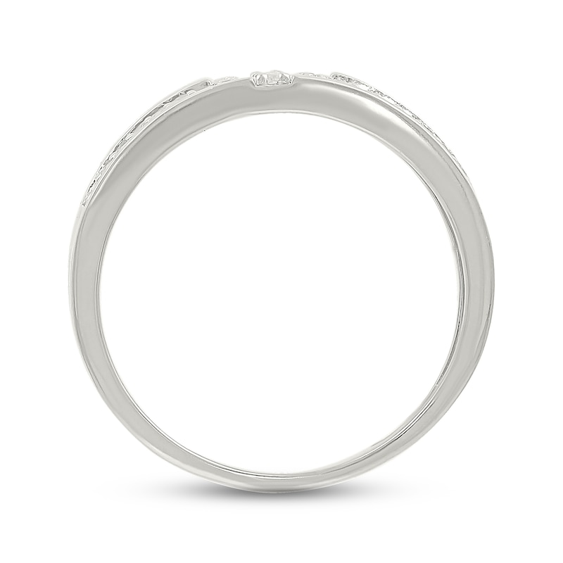 Main Image 3 of Adore Men's Diamond Wedding Band 1/2 ct tw 14K White Gold